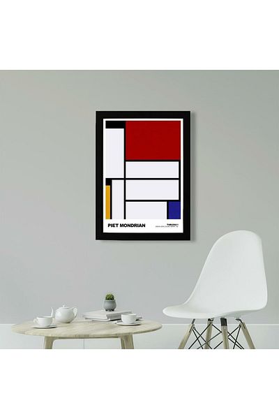 KAYNOCK Piet Mondrian Tableau I, Modern, Contemporary Art, Poster Painting Digital Design