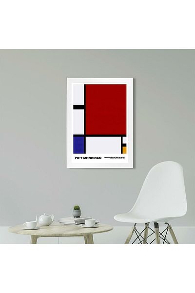 KAYNOCK Piet Mondrian Roșu, Albastru și Galben, Modern, Artă Contemporană, Poster Tablo Design Digital