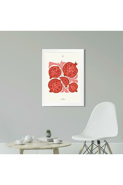 KAYNOCK Rodie, Fructe, Minimalist, Decor pentru casa, Decor pentru cafenea de bucatarie Poster Tablo
