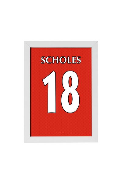 KAYNOCK Paul Scholes Jersey, Machester United, Πίνακας ζωγραφικής με αφίσα ποδοσφαίρου Πίνακας ψηφιακής σχεδίασης