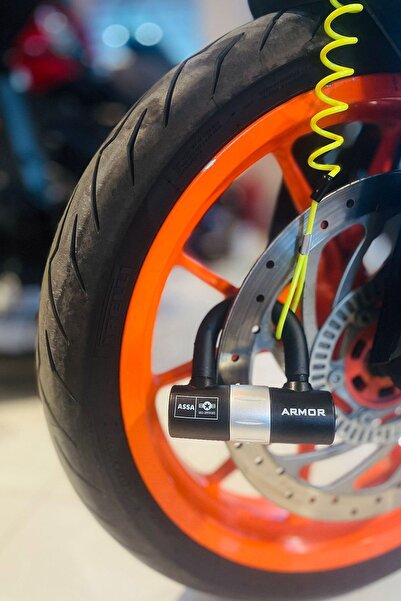 Armor 781mv 12x11 Cm Boy 16mm Çapında Motosiklet Disk Kilidi Kelepçeli Çelik U-bar