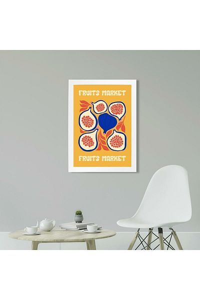 KAYNOCK Pictură Poster Fig, Fructe, Minimalist, Decorare pentru casă, Poster pentru decorare cafenea bucătărie