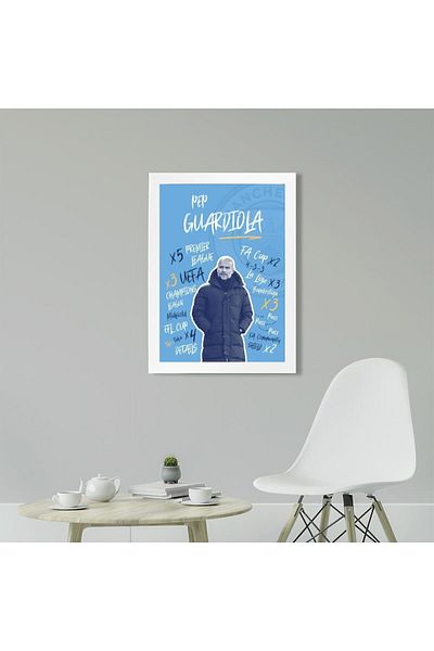 KAYNOCK Pep Guardiola, Manchester City, Πίνακας Ποδοσφαίρου Αφίσας Πίνακας Ψηφιακού Σχεδιασμού