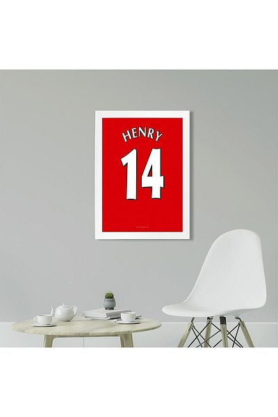 KAYNOCK Pictură poster Thierry Henry, Arsenal, Premier League, pictură tricou de fotbal, pictură cu design digital