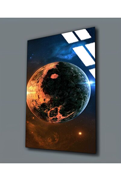 Harikabirev HARİKABİREV | PICTURĂ PE STICLA INESPRIMĂBILĂ (TEMPERATĂ) PE PEISAJ SPATIAL 06 | TMTEKLİ