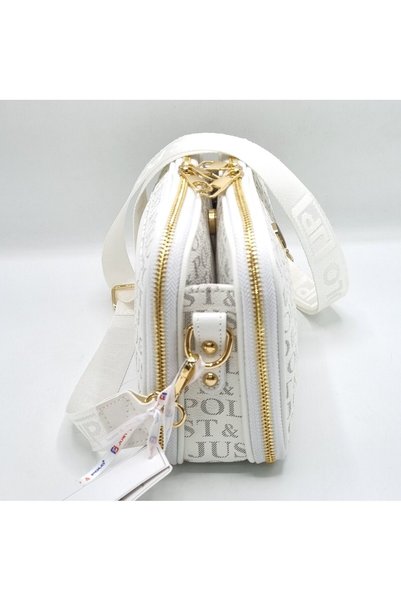 Just Polo Colors of Justpolo Women's White 6 Compartment Crossbody Bag Shoulder Bag