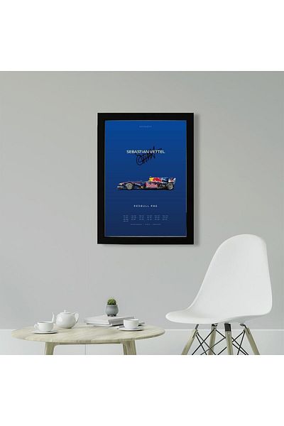 KAYNOCK Pictură poster Sebastian Vettel Rb6, Red Bull Racing Formula 1, pictură cu design digital