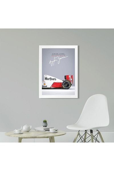 KAYNOCK Ayrton Senna Mclaren, Formula 1, F1 Poster Painting