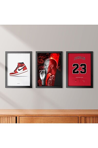 KAYNOCK Michael Jordan 3'lü Set, Chicago Bulls, Nba, Basketbol Poster Tablo S...