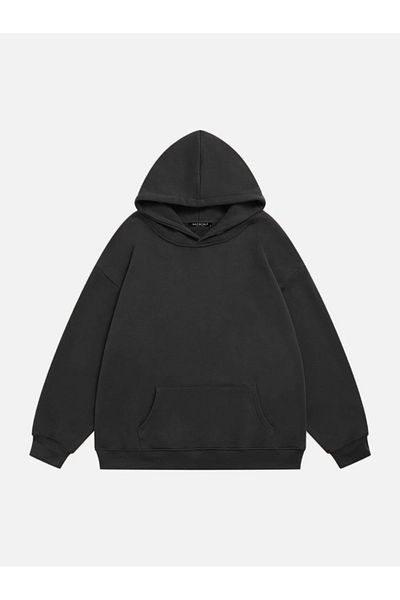 Mad&Calf Κόκκινο φούτερ με στάμπα 8 μπάλας Unisex Oversize με κουκούλα Fleece