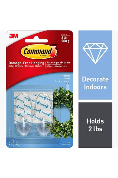 3M Clear Hooks - Set of 2
