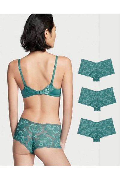 GECKO COLLECTION Gecko Lace Γυναικεία Σλιπ Μπόξερ - Σετ 3 τεμ
