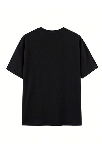 Know Schwarzes Oversize-T-Shirt mit Vintage-Drink-Print für Damen