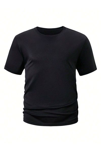 Know Unisex 6 Pack Απλό υπερμεγέθη μπλουζάκι μαύρο