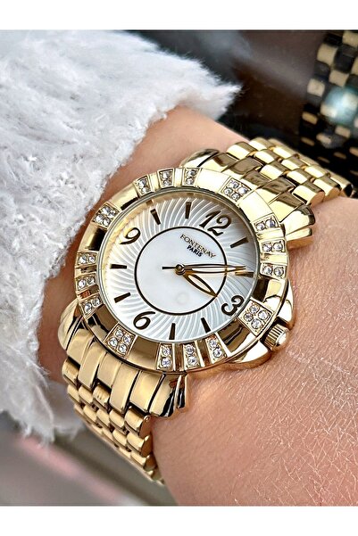 Fontenay Gold Rengi Ve Sedef Kadran Spor Kadın Kol Saati Fn-4030.2gsg