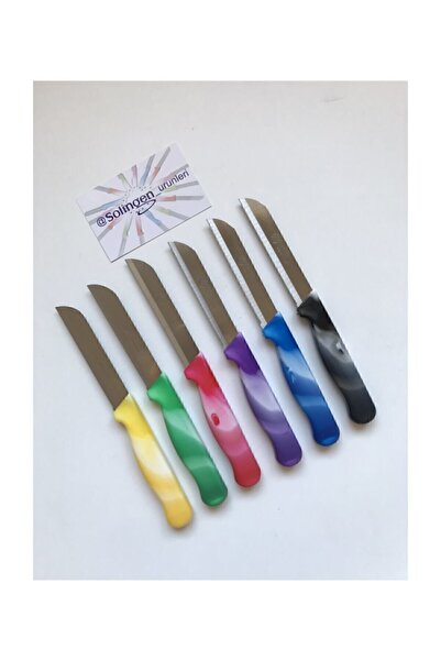 Solingen Meyve Ve Sebze Bıçağı Tırtıklı Mermer 6lı