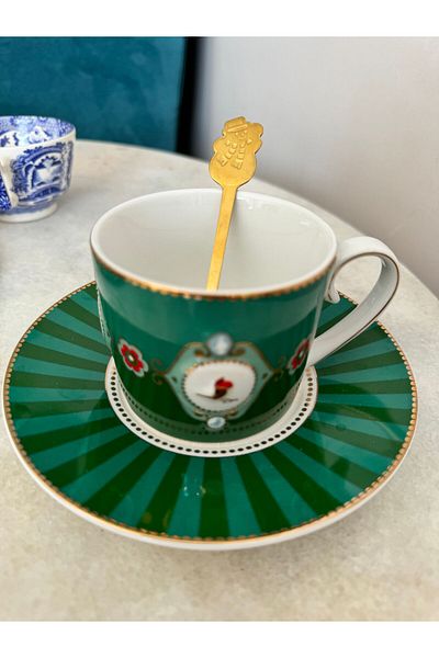Hatice sakallı design 1 Piece New Year's Christmas Gold Coffee Spice New Year's Dessert Spoon (Snowman)