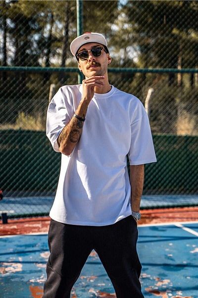 Know Ανδρικό λευκό μπλουζάκι Oversize