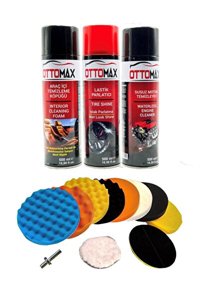 OTTOMAX 14 Parça Pasta Cila Sünger Seti Motor Temizleme Lastik-Jant Parlatma ...