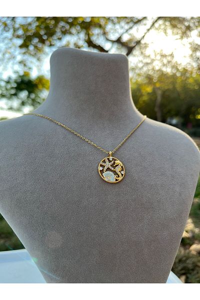 Alexis Carrel Women's Enameled Starfish Necklace