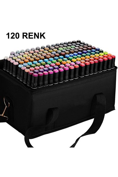 Dodocool 120-Piece Dual-Ended Touch Marker Art Pen Set in a Portable Bag