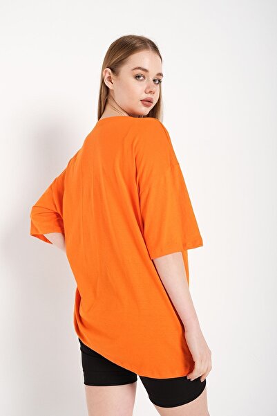 Know Πορτοκαλί Oversize γυναικείο μπλουζάκι