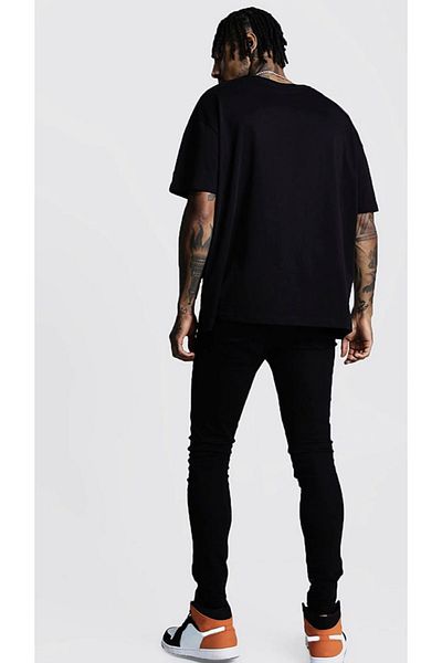 Know Ανδρικό μπλουζάκι μαύρο Oversize Savage με στάμπα