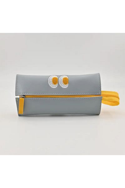 SYNOPE Geantă mare din piele, rezistentă la apă, de culoare pastel, pentru creion