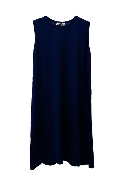 Nuss Mercerized 008 Model Navy Blue Knitwear Tunic - Μηδενικό μανίκι