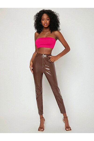 Know Strapless Fuchsia Crop Bustier