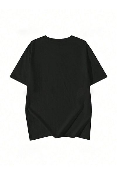 Know Tricou oversize pentru femei cu imprimeu vintage negru din 1990