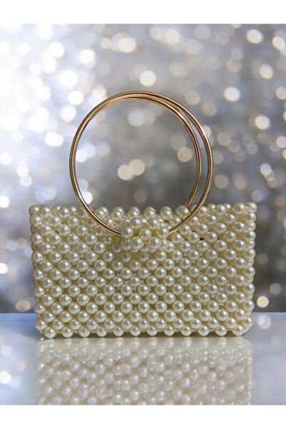 Butik Gold Kulplu Inci Çanta