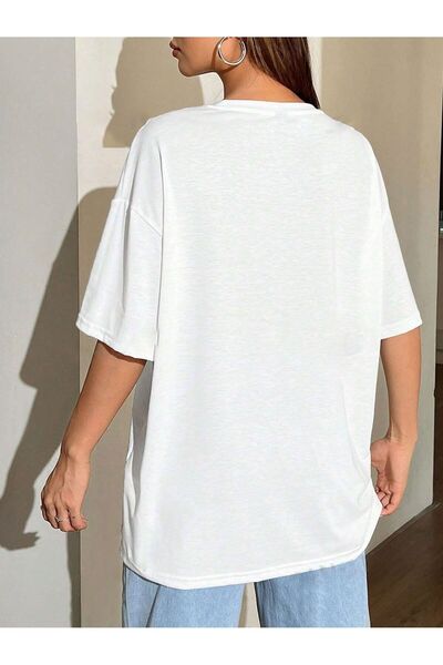 Know Γυναικείο μπλουζάκι με στάμπα σε λευκό χρώμα