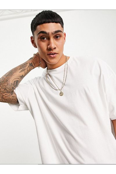 Know Schwarz-weißes 2er-Pack Oversize-T-Shirt für Herren