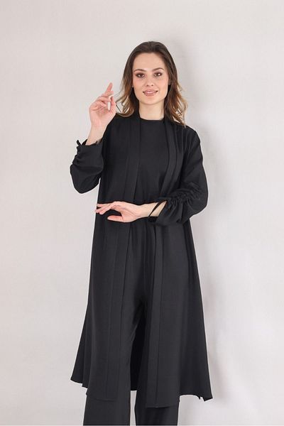 Know Női fekete nadrág kimonó kaftán szett