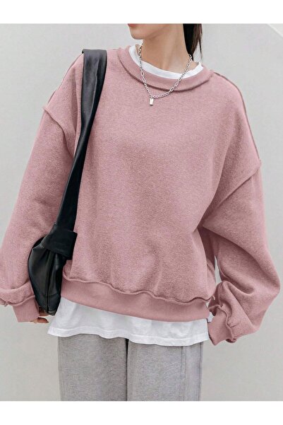 Know Dámská mikina se 3 nitěmi sušenými růžemi s detailním výstřihem