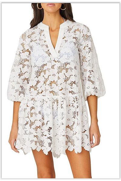 DEEP BEACH Mini rochie de plajă din dantelă