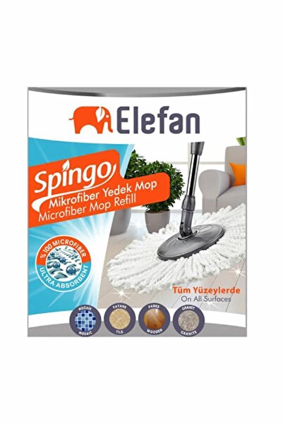 Elefan Yeni Nesil Pratik Mikrofiber Döner Başlıklı Yedek Mop Bez