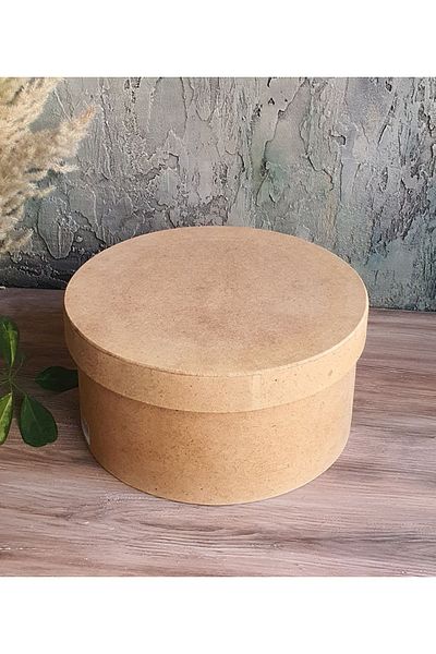 Altınyapı Hobi Market MEDIUM TWO ROUND HAT BOX MDF UNPAINTED