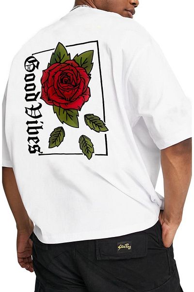 Know Oversize růžové unisex bílé tričko