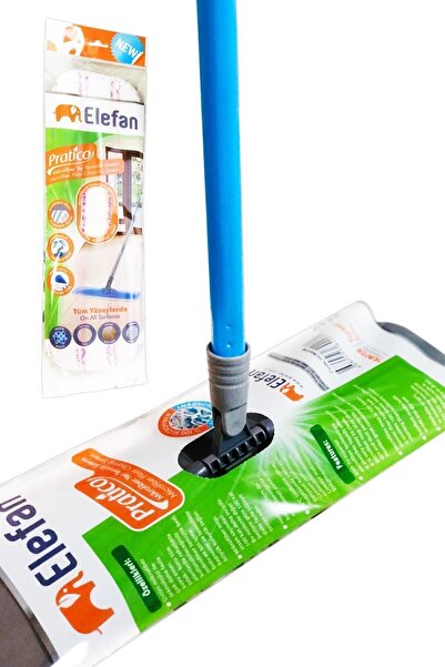 Elefan Pratico Cırtlı Duvar Mopu - Uzayabilen Sap, Mikrofiber Bezli, Yer, Cam ve Duvar Temizlik Seti