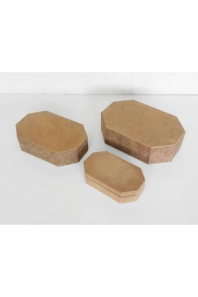 Altınyapı Hobi Market EIXTY FLAT THREE SIZE BOXES MDF UNPAINTED