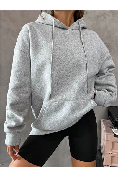 Know Graues „Good Vibes 1997“-Kapuzenpullover mit Print für Damen