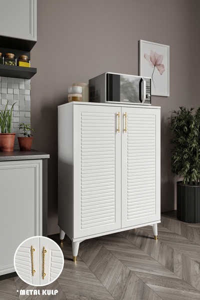 mapahomeliving Panjurlu Metal Kulp Çok Amaçlı Dolap Mutfak Balkon Kiler Banyo...