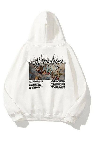 Know Λευκό φούτερ Angel Unisex - 3 κλωστές