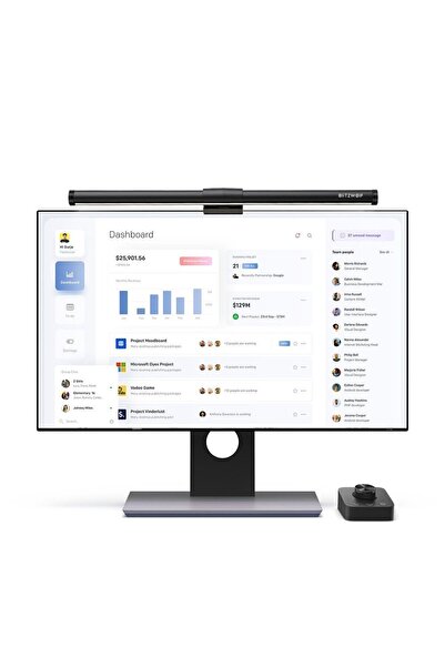 BlitzWolf BW-CML5 Monitör Işık Çubuğu Dokunmatik / Kablosuz Kumanda Kontrol Monitor Light Bar Göz Koruma