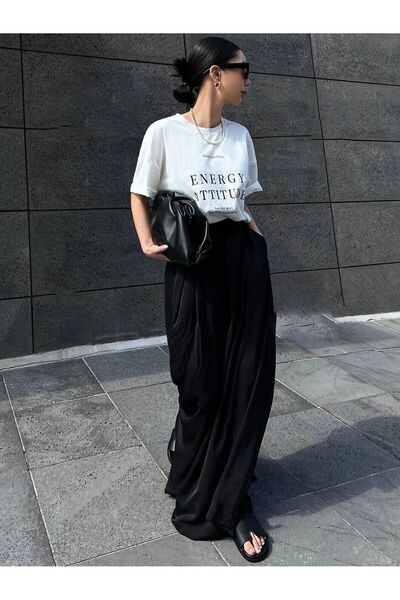 Know Dámské bílé oversize tričko Energy Attitude s potiskem