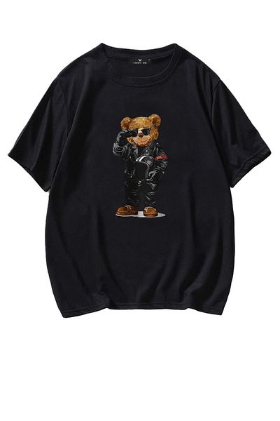 Know Μοτοσικλέτα Cool Bear Teddy Bear T-shirt