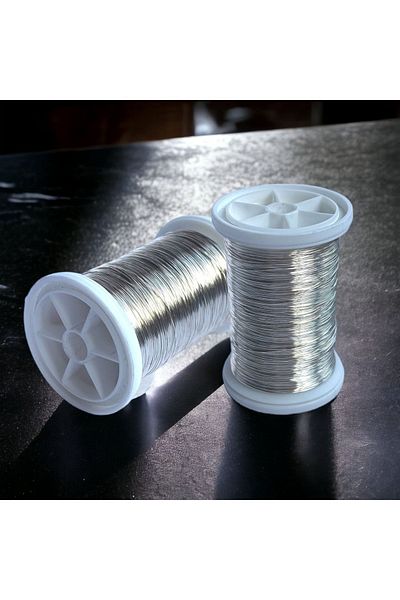 gürbüz filografi 0.30mm (100Gr - 150m) Copper Top Silver Coated Bright Silver Color Philography and Flower Wire