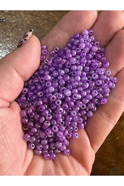 Gönülden Tasarım 50 GR ljubičastih perforiranih perli za nakit